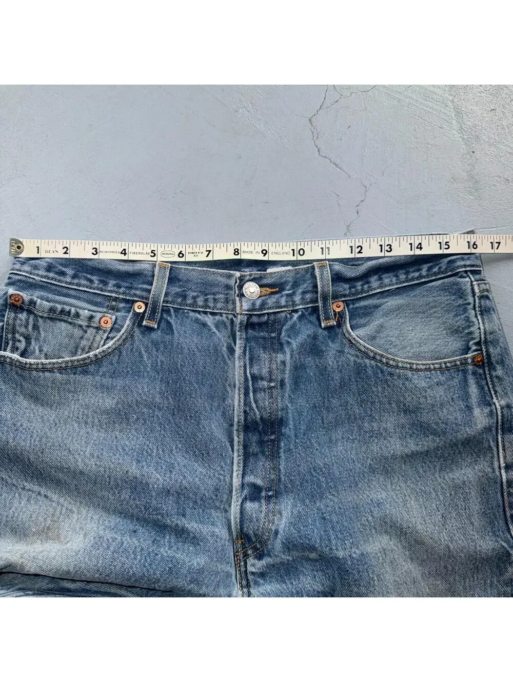 Levis 501 Vintage Y2K Mexico Straight Leg Jeans 35x34 90s Light Wash Act 32x29